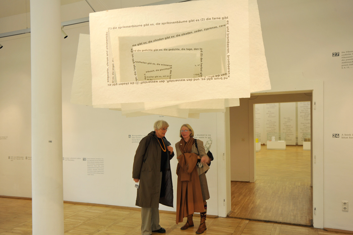 Blick in die Ausstellung „Bücher sind Reisen – Buchstaben sind Klänge“. Foto: Udo W. Beier