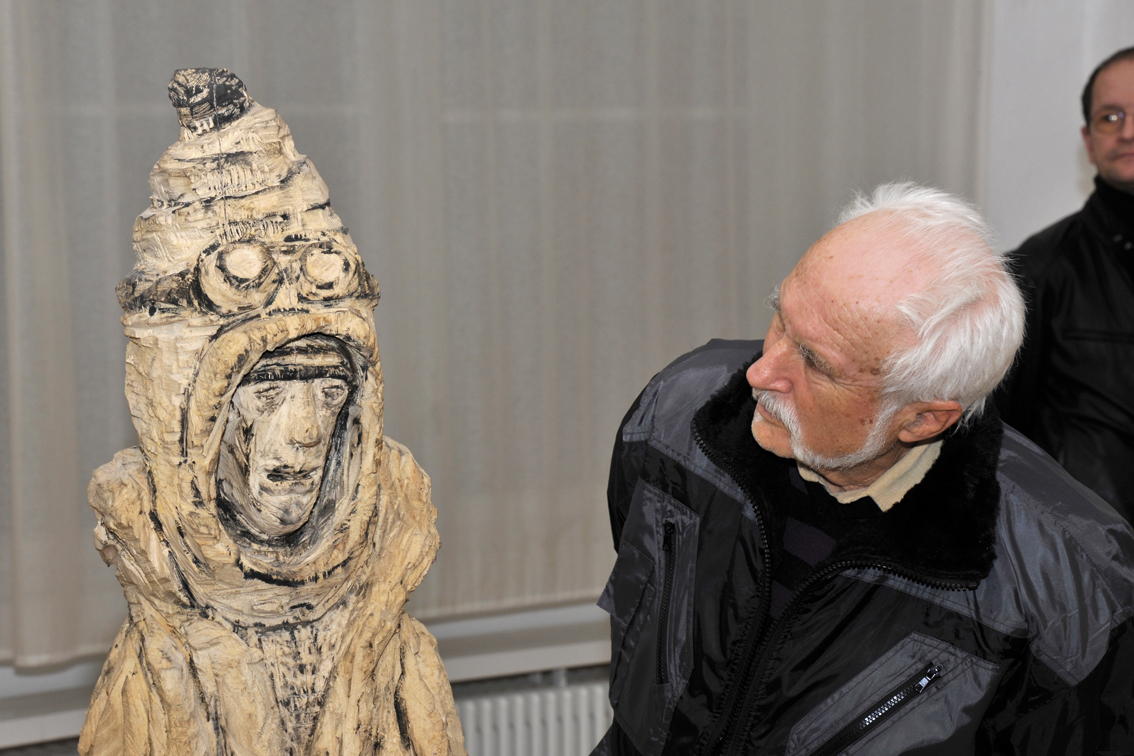 Ausstellung „Wandertag“ des Bildhauers und Hochschullehrers Bruno Raetsch in der Hochschulgalerie im Volkspark Halle, Foto: Udo W. Beier