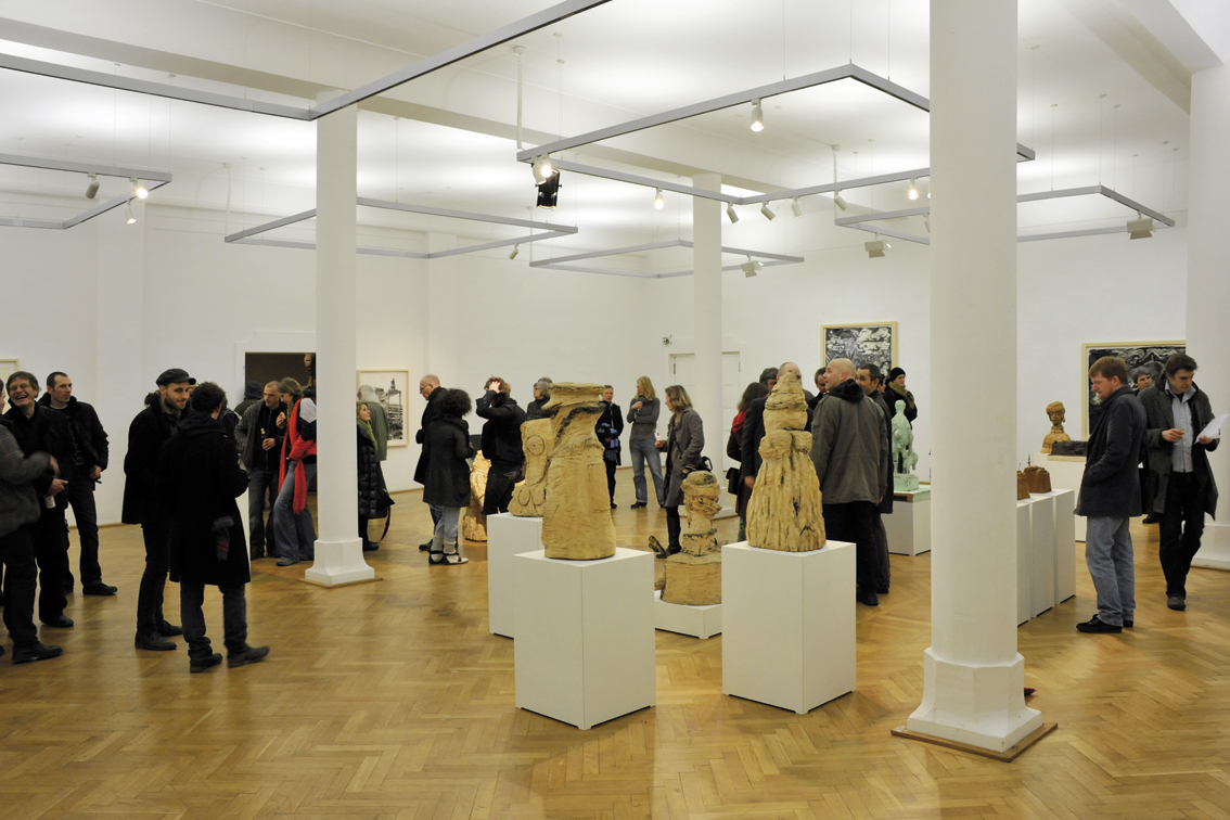 Ausstellung „Wandertag“ des Bildhauers und Hochschullehrers Bruno Raetsch in der Hochschulgalerie im Volkspark Halle, Foto: Udo W. Beier