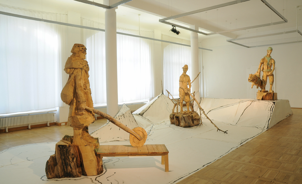 Bruno Raetsch: Ausstellung „Wandertag“ in der Hochschulgalerie im Volkspark Halle, Foto: Wieland Krause