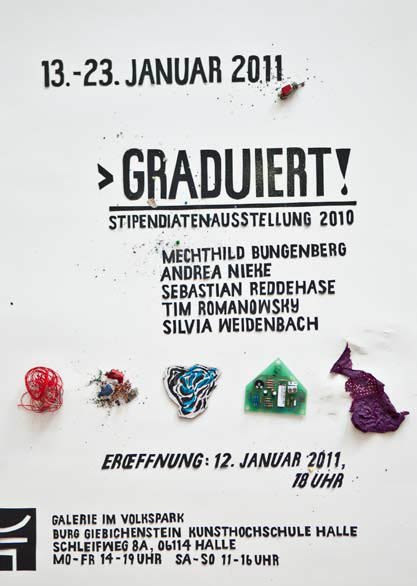 Plakat zur graduiert! Stipendiatenausstellung 2010