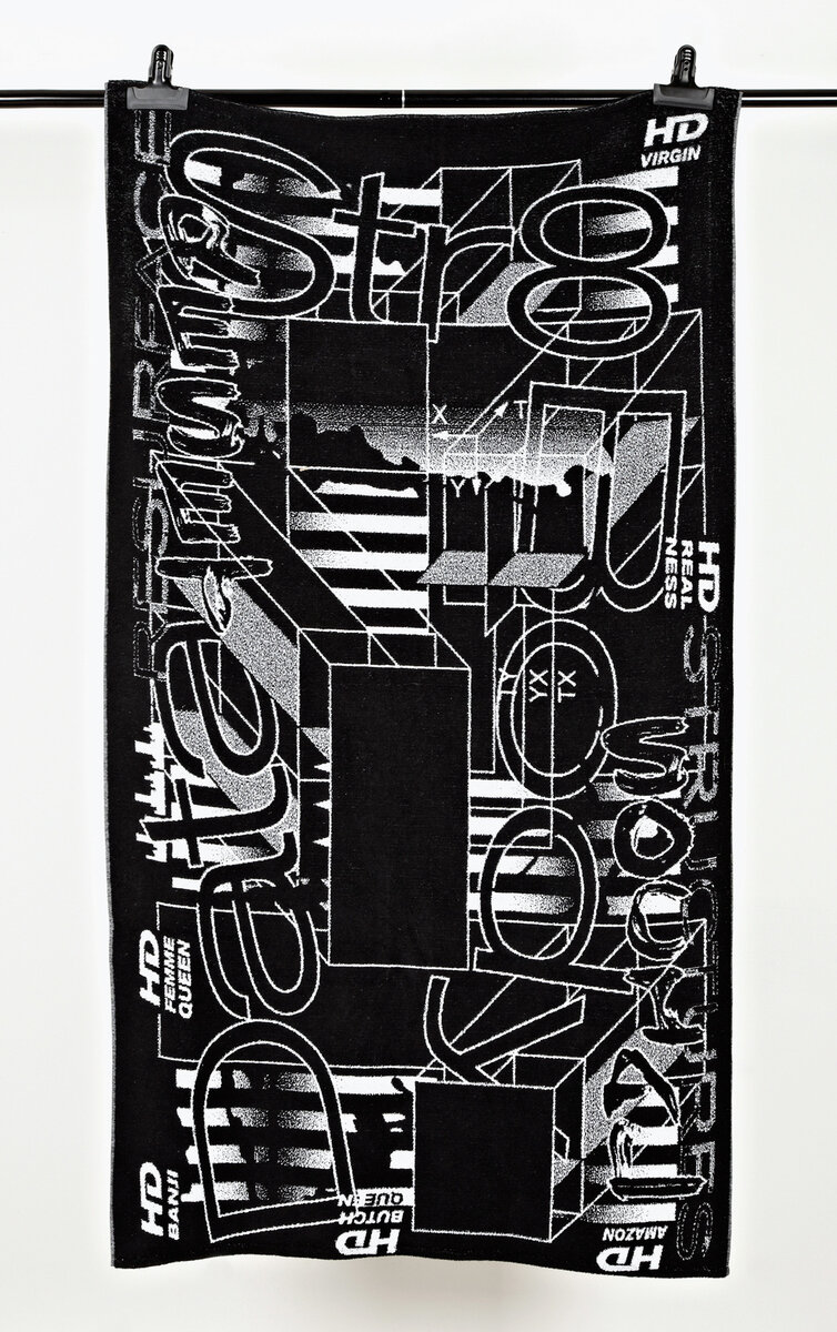 Anja Kaiser, »Str8 Data Body«, 145 x 85 cm, High-Tech Jacquard-Stricktechnik, 2014